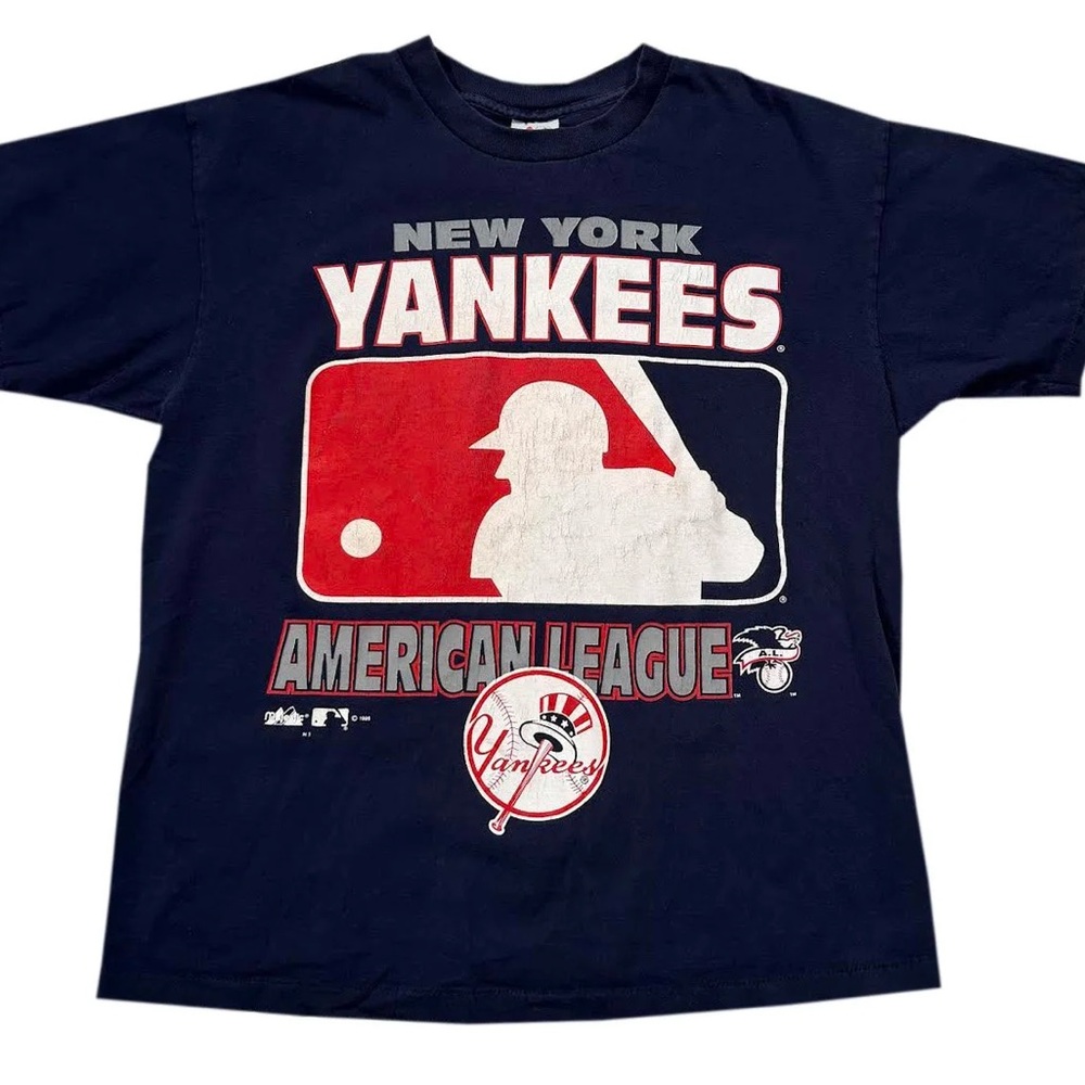 Vintage Majestic New York Yankees American League T Shirt (Size XL)